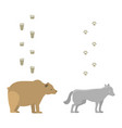 animal footprints include mammals and birds foot vector image