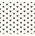 simple dog paw print seamless pattern vector image