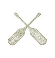 woodcut paddles vector image