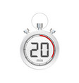 20 minutes stopwatch icon stopwatch icon vector image