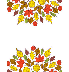 Frame from autumn leaves Royalty Free Vector Image