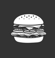 burger icon or logo art style vector image vector image