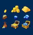 cartoon treasure elements set vector image