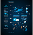 timeline to display your data with infographic vector image