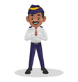 traffic police cartoon vector image
