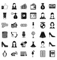 business perfume icons set simple style vector image