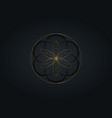 flower life symbol sacred geometry gold luxury vector image vector image