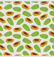 papaya fruit pattern seamless summer tropical vector image vector image