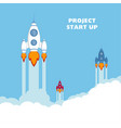 start up rocket ship vector image