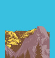 tenaya canyon and half dome from glacier point vector image vector image