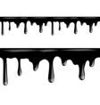 black paint dripping isolated on white background vector image