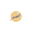 creative deer circle abstract logo vector image vector image