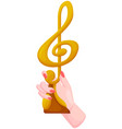 key g musical sign notes melody music creation vector image vector image