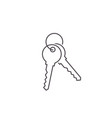 keys line icon flat design simple isolated vector image