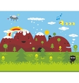 little black cat ln the wonderful place vector image