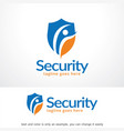 security logo template design vector image