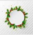 christmas background with decorative frame vector image vector image