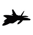 fighter jet silhouette vector image vector image