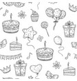 happy birthday seamless pattern vector image vector image