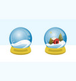 snow globe villa vector image
