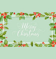 christmas winter holly berry banner graphic vector image