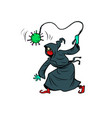 death character coronavirus pandemic infection vector image