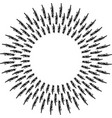 sun rays abstract hand drawn brushes vector image vector image