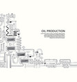 banner on theme oil production vector image