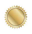 blank gold document award certificate seal vector image vector image