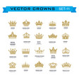 king and queen crowns symbols vector image