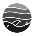 shark ocean icon brand identity vector image