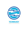 technology concept logo design electronic network vector image vector image