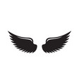 wings icon on white background vector image vector image