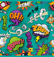 comic bright seamless pattern vector image