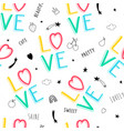 hand drawn slogan pattern seamless vector image vector image