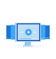 video tutorials icon concept online webinar vector image vector image