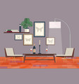 cool graphic living room interior design vector image