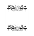 frame with flowers vector image