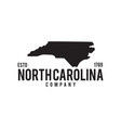 north carolina map outline logo design vector image