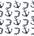 vintage anchors with chains seamless pattern vector image vector image