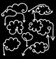 set of speech bubbles with arrows vector image