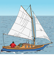 yacht vector image