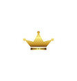 gold crown logo icon element vector image vector image