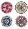 set of color floral mandalas vector image