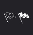 silhouette of a developing flag black and white vector image vector image