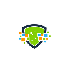Shield icon protection symbol Royalty Free Vector Image
