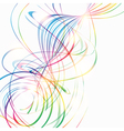 abstract background with rainbow curved lines vector image