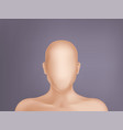 3d realistic human model head without face vector image vector image