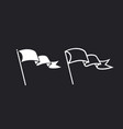silhouette of a developing flag black and white vector image vector image