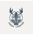 icon with lobster vector image